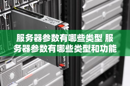 服务器参数有哪些类型 服务器参数有哪些类型和功能