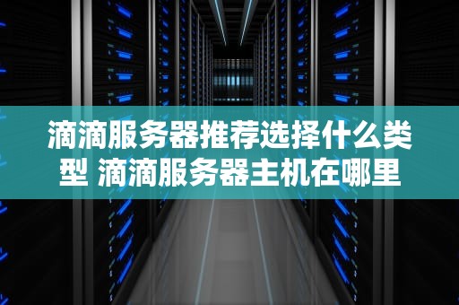 滴滴服务器推荐选择什么类型 滴滴服务器主机在哪里