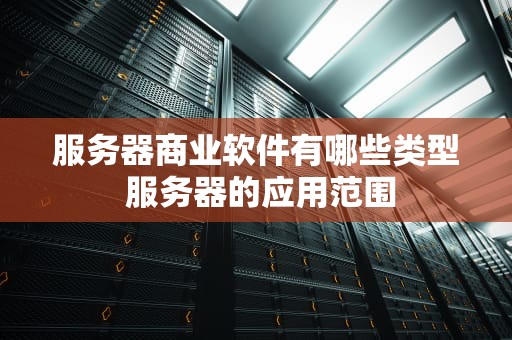 服务器商业软件有哪些类型 服务器的应用范围