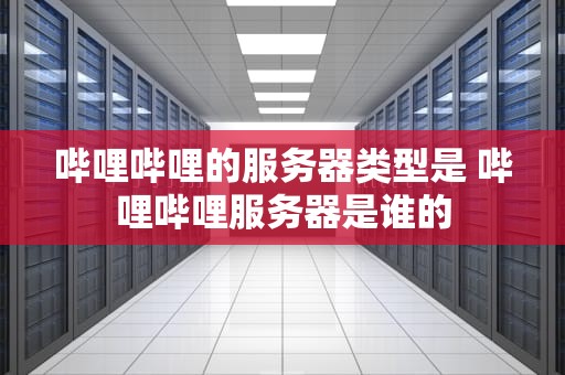 哔哩哔哩的服务器类型是 哔哩哔哩服务器是谁的