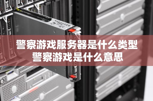 警察游戏服务器是什么类型 警察游戏是什么意思