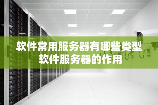 软件常用服务器有哪些类型 软件服务器的作用