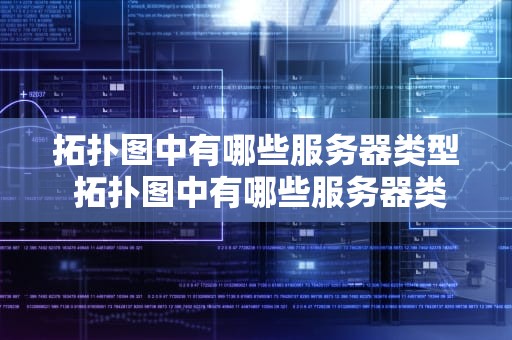 拓扑图中有哪些服务器类型 拓扑图中有哪些服务器类型的