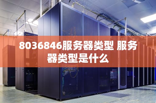 8036846服务器类型 服务器类型是什么