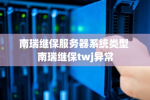 南瑞继保服务器系统类型 南瑞继保twj异常
