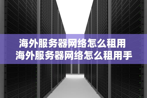海外服务器网络怎么租用 海外服务器网络怎么租用手机