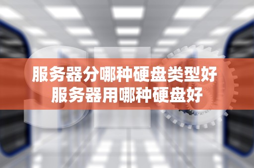 服务器分哪种硬盘类型好 服务器用哪种硬盘好