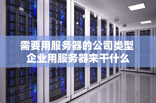 需要用服务器的公司类型 企业用服务器来干什么