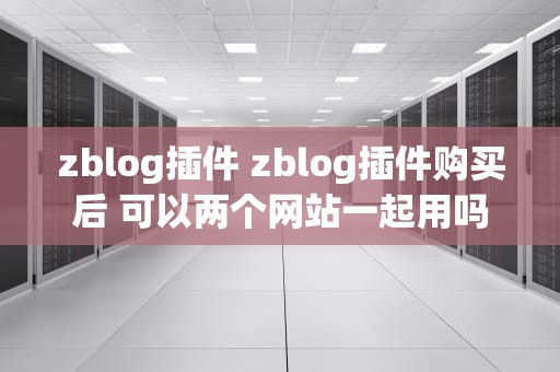 zblog插件 zblog插件购买后 可以两个网站一起用吗