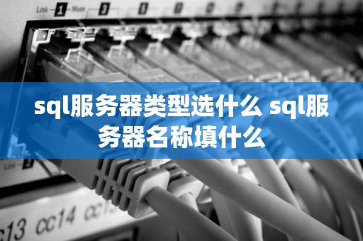 sql服务器类型选什么 sql服务器名称填什么