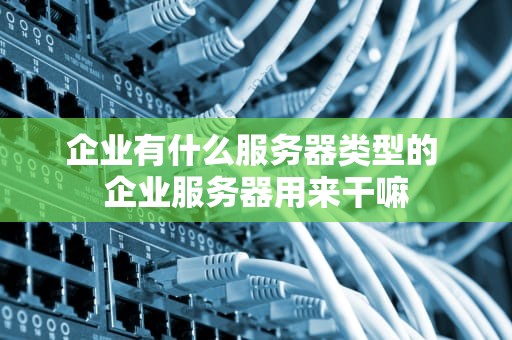 企业有什么服务器类型的 企业服务器用来干嘛