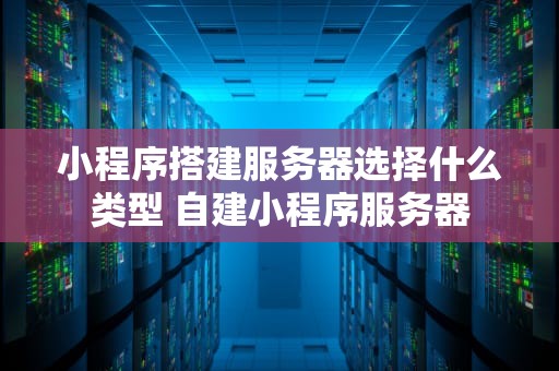 小程序搭建服务器选择什么类型 自建小程序服务器