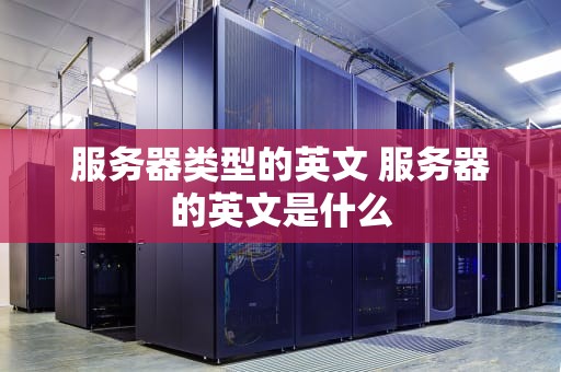 服务器类型的英文 服务器的英文是什么