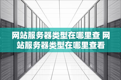 网站服务器类型在哪里查 网站服务器类型在哪里查看