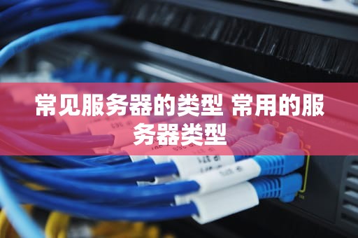常见服务器的类型 常用的服务器类型