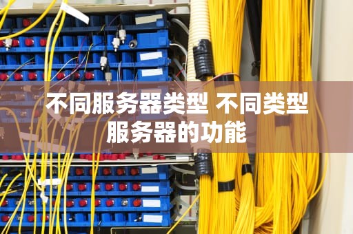 不同服务器类型 不同类型服务器的功能