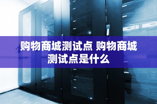 购物商城测试点 购物商城测试点是什么