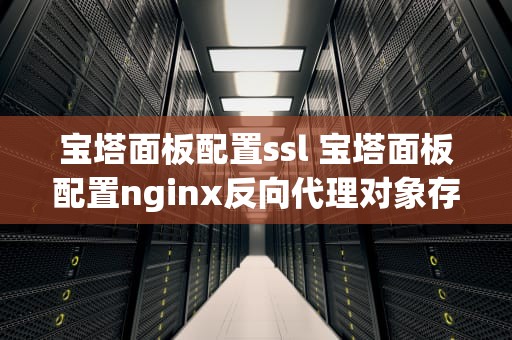 宝塔面板配置ssl 宝塔面板配置nginx反向代理对象存储