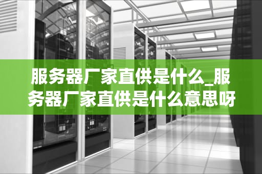 服务器厂家直供是什么_服务器厂家直供是什么意思呀_服务器厂家直供：一种新型的供应链模式