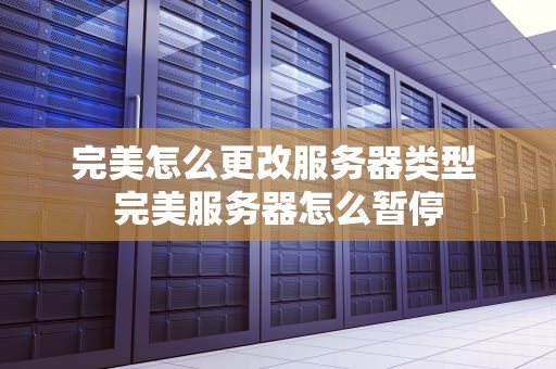 完美怎么更改服务器类型 完美服务器怎么暂停