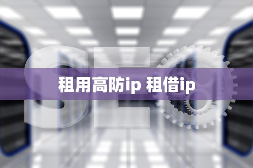 租用高防ip 租借ip