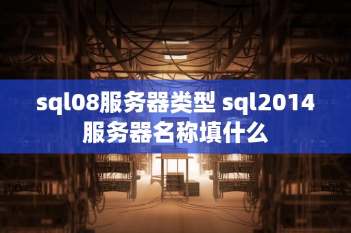 sql08服务器类型 sql2014服务器名称填什么