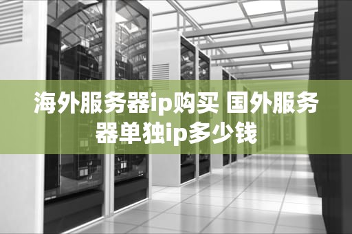 海外服务器ip购买 国外服务器单独ip多少钱