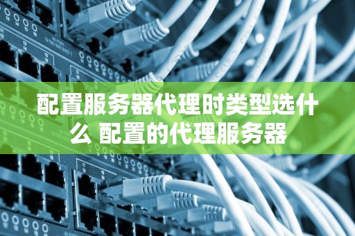 配置服务器代理时类型选什么 配置的代理服务器