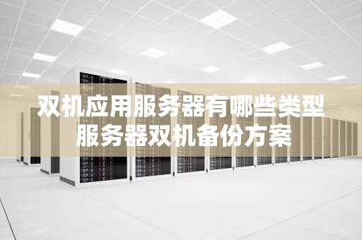 双机应用服务器有哪些类型 服务器双机备份方案