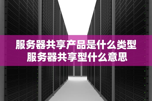 服务器共享产品是什么类型 服务器共享型什么意思