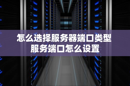 怎么选择服务器端口类型 服务端口怎么设置