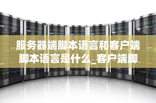 服务器端脚本语言和客户端脚本语言是什么_客户端脚本和服务器端脚本的本质区别是什么_服务器端脚本语言与客户端脚本语言的解析