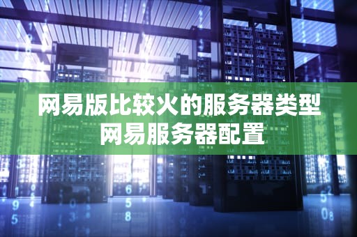 网易版比较火的服务器类型 网易服务器配置