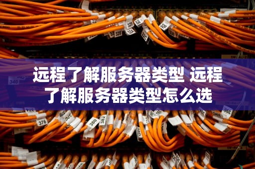 远程了解服务器类型 远程了解服务器类型怎么选