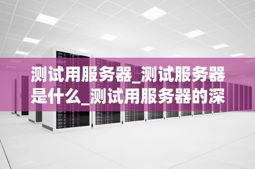测试用服务器_测试服务器是什么_测试用服务器的深度解析