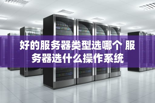 好的服务器类型选哪个 服务器选什么操作系统