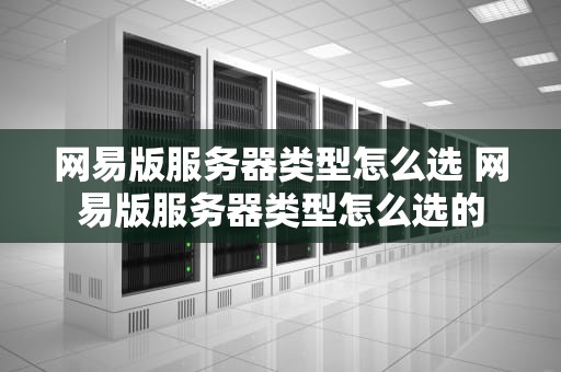 网易版服务器类型怎么选 网易版服务器类型怎么选的