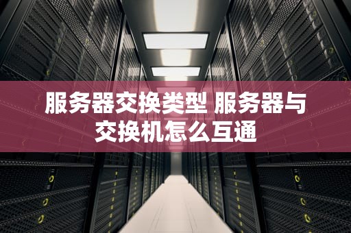 服务器交换类型 服务器与交换机怎么互通