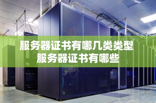 服务器证书有哪几类类型 服务器证书有哪些