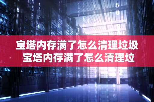 宝塔内存满了怎么清理垃圾 宝塔内存满了怎么清理垃圾啊