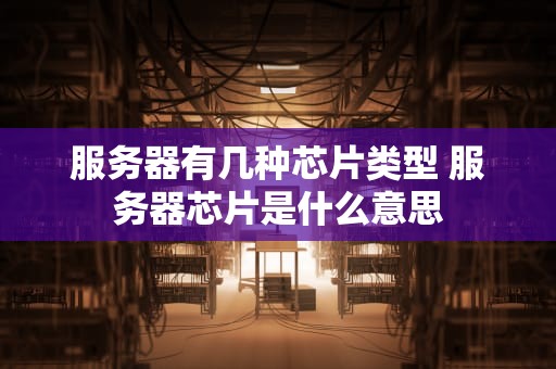 服务器有几种芯片类型 服务器芯片是什么意思
