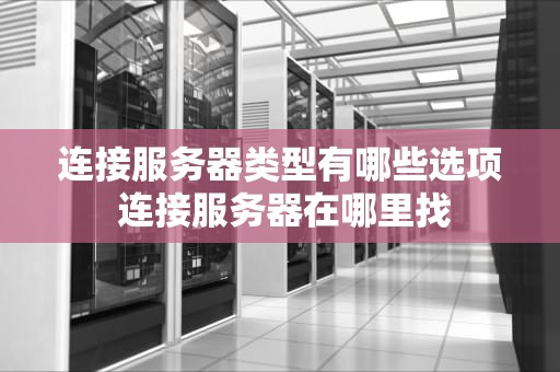 连接服务器类型有哪些选项 连接服务器在哪里找