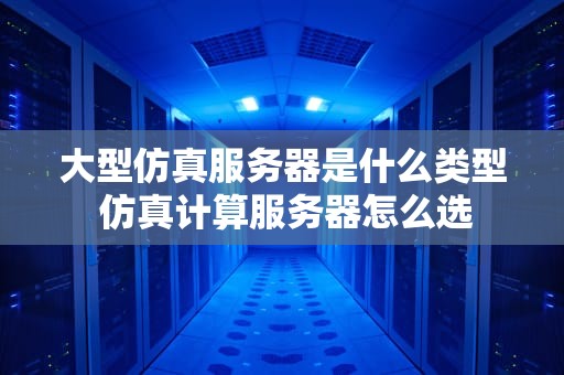 大型仿真服务器是什么类型 仿真计算服务器怎么选