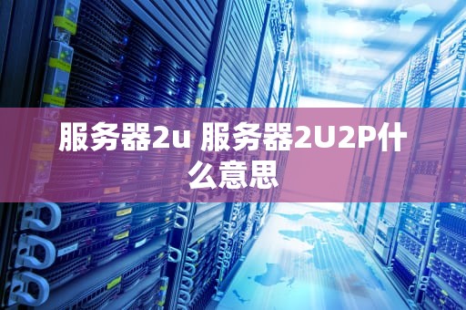 服务器2u 服务器2U2P什么意思