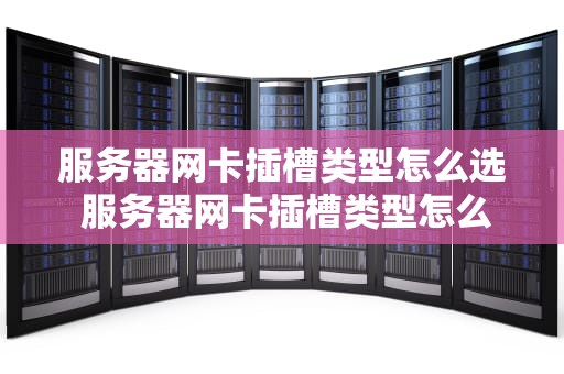 服务器网卡插槽类型怎么选 服务器网卡插槽类型怎么选择