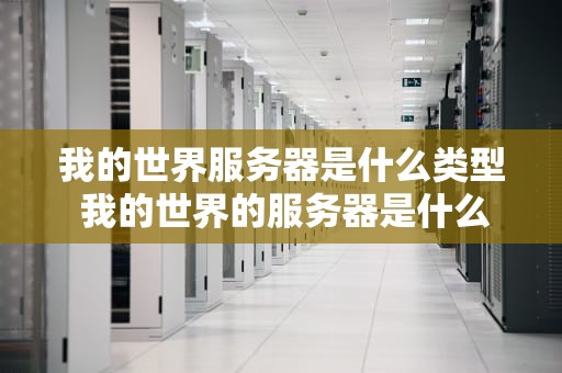 我的世界服务器是什么类型 我的世界的服务器是什么