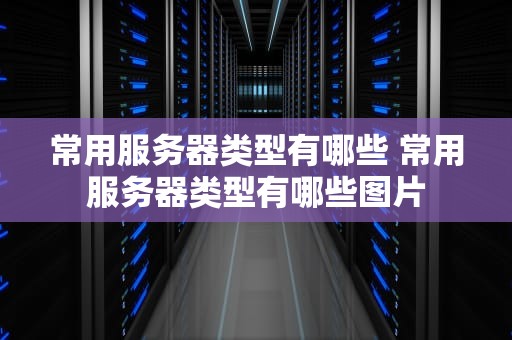 常用服务器类型有哪些 常用服务器类型有哪些图片