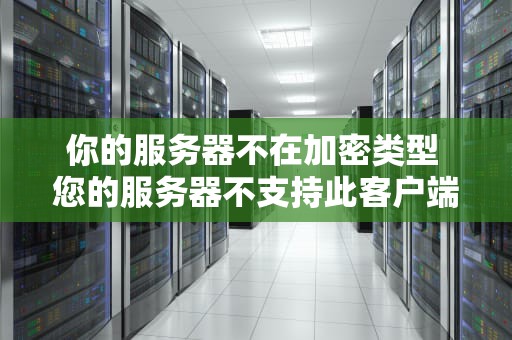 你的服务器不在加密类型 您的服务器不支持此客户端的任何验证方式