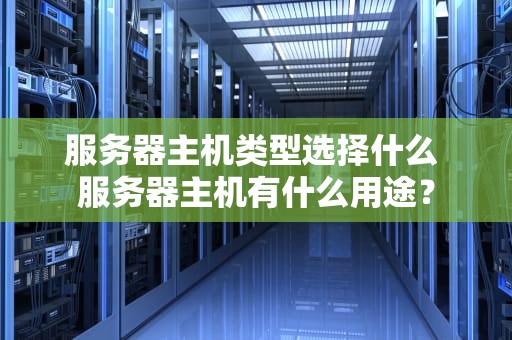 服务器主机类型选择什么 服务器主机有什么用途？