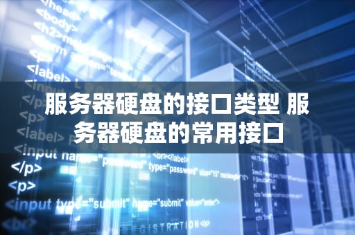 服务器硬盘的接口类型 服务器硬盘的常用接口